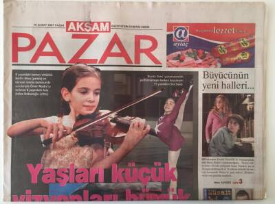 Akşam Gazetesi Pazar Eki 18 Şubat 2007 - Yaşları Küçük Vizyonları Büyük Çocuklar Ada , Berfin , Sıla GZ20481 - 1