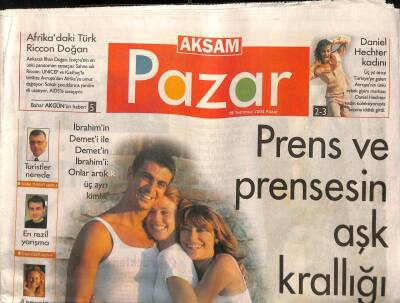 Akşam Gazetesi Pazar Eki 18 Temmuz 2004 - Prens Ve Prensesin Aşk Krallığı GZ113540 - 1