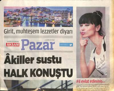 Akşam Gazetesi Pazar Eki 22 Haziran 2014 - Tarantinodan Çizgi Roman - Akiller Sustu Halk Konuştu GZ105913 - 1