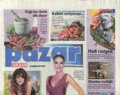 Akşam Gazetesi Pazar Eki 26 Temmuz 2015 - Bengü Kapı Açık Ama İçeride Kimse Yok GZ117199 - 1