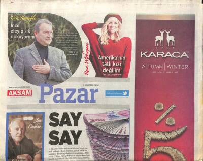 Akşam Gazetesi Pazar Eki 28 Aralık 2014 - Emine Ünle Buluştuk GZ107462 - 1