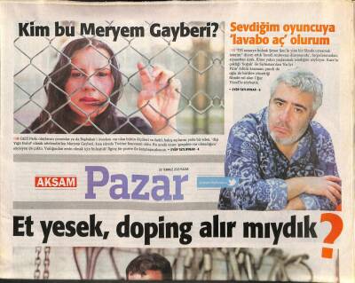 Akşam Gazetesi Pazar Eki 28 Temmuz 2013 - Ali Ekber Erocağı Milli Boksör - 1
