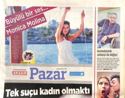 Akşam Gazetesi Pazar Eki 3 Ağustos 2014 - Nevra Serezli İlacı Reddettim,Acımı Yaşamak İstedim GZ105788 - 1