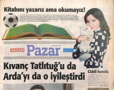 Akşam Gazetesi Pazar Eki 4 Ağustos 2013 - Aytekin Yılmaz , Kıvanç Tatlıtuğu da Ardayı da O İyileştirdi GZ119594 - 1