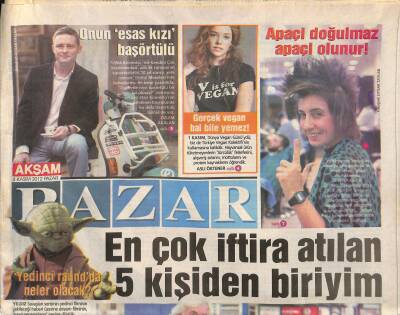 Akşam Gazetesi Pazar Eki 4 Kasım 2012 - Şeflerin Şefi Nedim Atilla Sergide GZ116527 - 1
