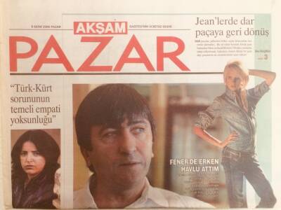 Akşam Gazetesi Pazar Eki 8 Ekim 2006 - Rıdvan Dilmen,Fenerde Erken Havlu Attım GZ38833 - 1