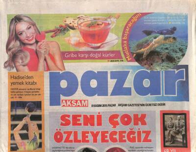 Akşam Gazetesi Pazar Eki 8 Kasım 2015 - Sosyal Medyada Ünlüler GZ116479 - 1