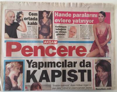 Akşam Gazetesi Pencere Eki 16 Kasım 2005 - Gülben Ergen Ve Hülya Avşarın Yapımcıları Kapıştı GZ20498 - 1