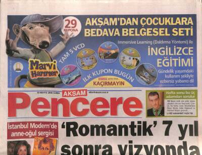 Akşam Gazetesi Pencere Eki 19 Mayıs 2006 - Deniz Akkaya , Engelli Çocuklara Yardım Etmek Amacıyla Harekete Geçti GZ96033 - 1