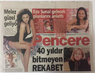 Akşam Gazetesi Pencere Eki 20 Nisan 2006 -Ezo Sunal Gelecek Planlarını Anlattı , Tarkan Ve Mustafa Sandal Dünya Turnesine Çıkacaklar GZ20081 - 1