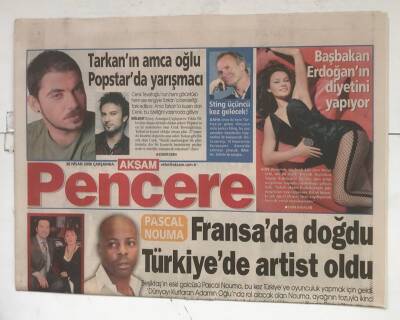 Akşam Gazetesi Pencere Eki 26 Nisan 2006 - Pascal Nouma Fransada Doğdu Türkiyede Artist Oldu GZ8422 - 1