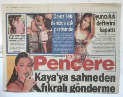 Akşam Gazetesi Pencere Eki 4 Temmuz 2006 - Deniz Seki Denizde Aşk Partisinde GZ7857 - 1