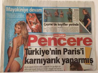 Akşam Gazetesi Pencere Eki 5 Ocak 2006 - Ebru Gündeş 2 Bin Güle Tav Olmadı GZ18574 - 1