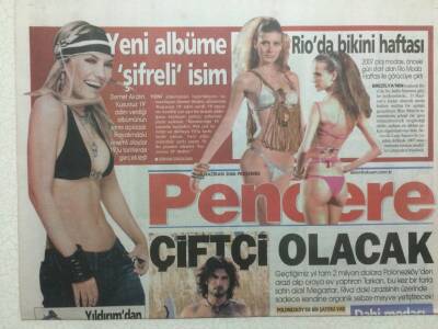 Akşam Gazetesi Pencere Eki 8 Haziran 2006 - Demet Akalın,Yeni Albüme Şifreli İsim GZ32693 - 1