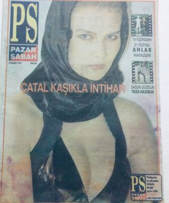 Akşam Gazetesi PS Eki 24 Mart 1991 - Çatal Kaşıkla İntihar GZ42905 - 1