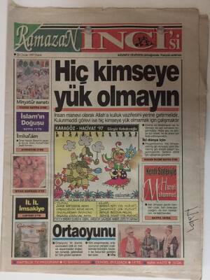 Akşam Gazetesi Ramazan İnci Eki - 26 Ocak 1997 - Hiç Kimseye Yük Olmayın GZ25453 - 1