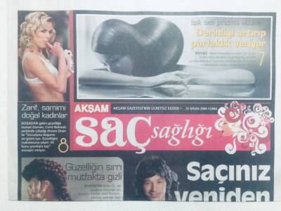 Akşam Gazetesi Saç Sağlığı Eki 25 Nisan 2008 - Saçınız Yeniden Doğsun GZ43101 - 2