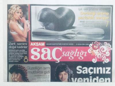Akşam Gazetesi Saç Sağlığı Eki 25 Nisan 2008 - Saçınız Yeniden Doğsun GZ43101 - 1