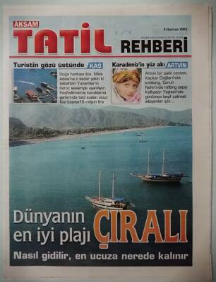 Akşam Gazetesi Tatil Rehber Eki 5 Haziran 2003 Nasıl Gidilir En Ucuza Nerede Kalınır -GZ37207 - 1