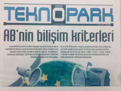 Akşam Gazetesi Tekno Park Eki - 3 Mart 2004 - ABnin Bilişim Kriterleri GZ46824 - 1