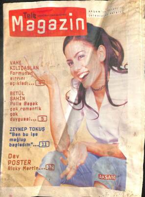 Akşam Gazetesi Tele Magazin Eki 24-30 Mart 2001 - Ricky Martin Dev Poster GZ113423 - 1