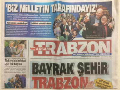 Akşam Gazetesi Trabzon Eki 27 Ekim 2015 - Bayrak Şehir Trabzon, Trabzonu Marka Şehir Yapıyoruz GZ27840 - 1