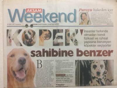 Akşam Gazetesi Weekend Eki 20 Eylül 1997 - Köpek Sahibine Benzer GZ34956 - 1