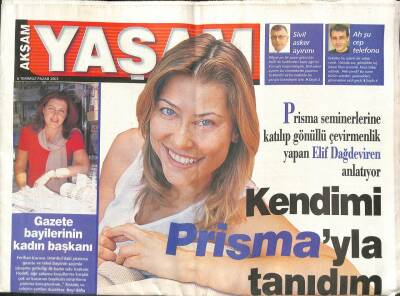 Akşam Gazetesi Yaşam Eki 6 Temmuz 2003 - Prisma Seminerlerine Katılıp Gönüllü Çevirmenlik Yapan Elif Dağdeviren Anlatıyor GZ113511 - 1