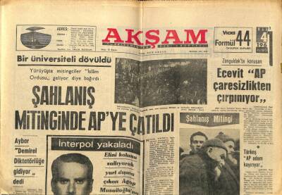 Akşam Gazetesi4 Mart 1968 - Ali İparın Gemileri Hurda Fiyatına Satılacak GZ97793 - 1