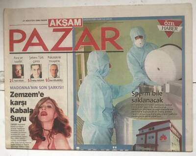 Akşam Pazar Gazetesi 27 Ağustos 2006 - Gülben Ergenin Sahne Arkası GZ7951 - 1
