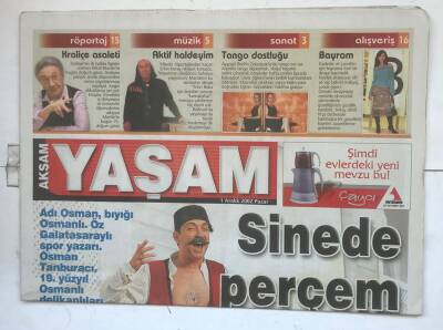 Akşam Yaşam Gazetesi 1 Aralık 2002 - Sinede Perçem GZ7808 - 1