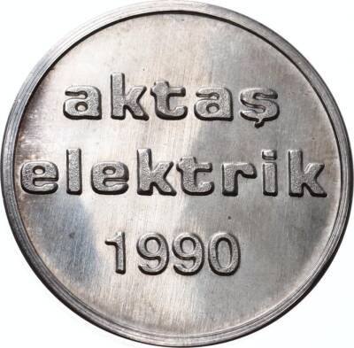 Aktaş Elektirik Gümüş Madalyonu 1990 MVM995 - 1