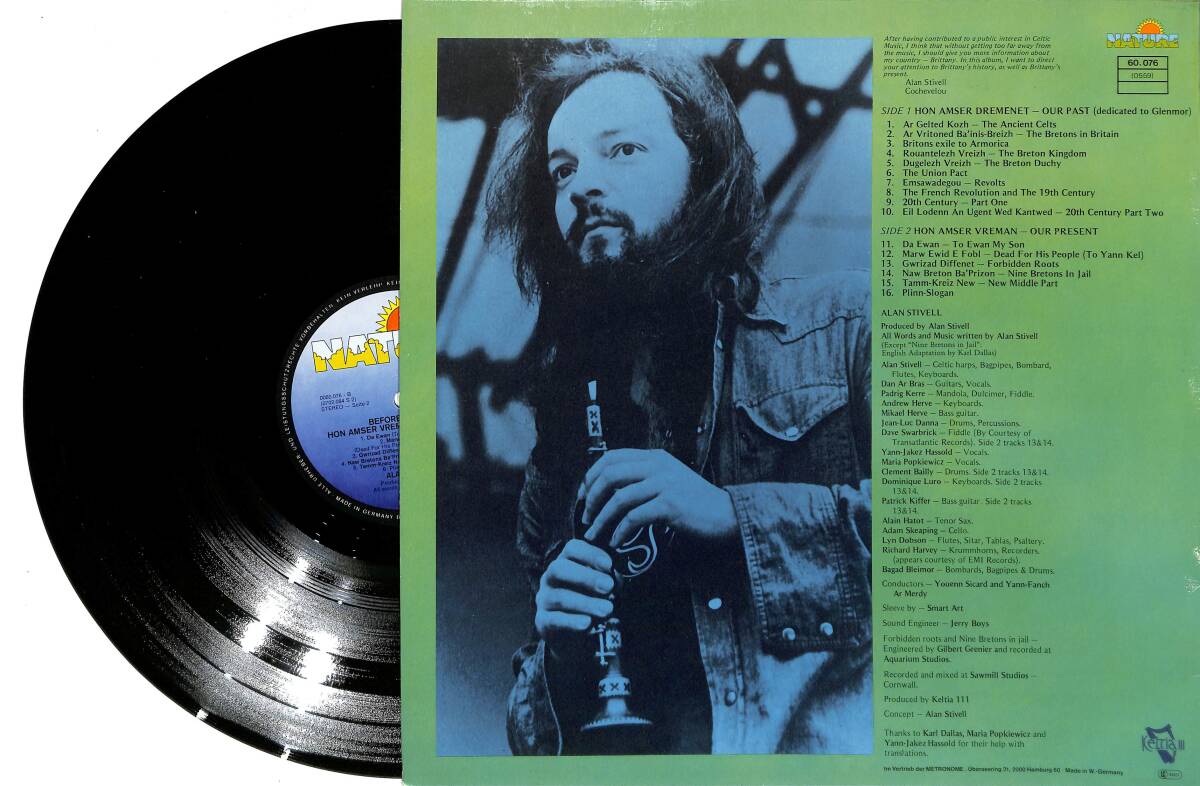 Alan Stivell - Before Landing (Almanya Baskı) LP PLAK (10/8.5) PLK25950 - 2