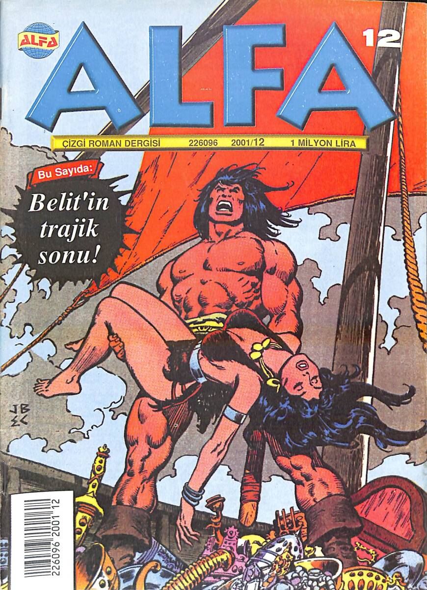 Alfa Çizgi Roman Dergisi 1 Milyon Lira 2001/12 - Belit'in Trajik Sonu NDR94291 - 1