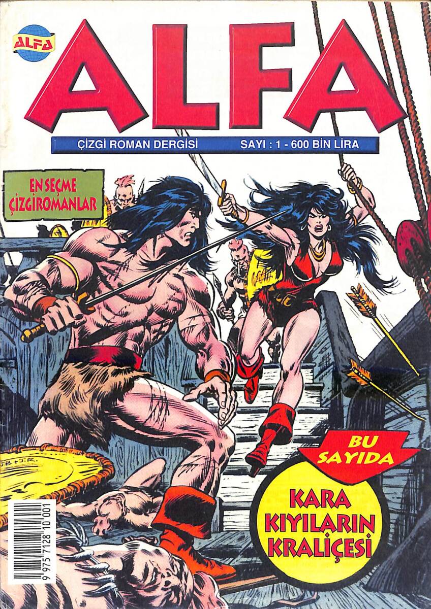 Alfa Çizgi Roman Dergisi Sayı : 1 - CONAN Kara Kıyıların Kraliçesi NDR94301 - 1