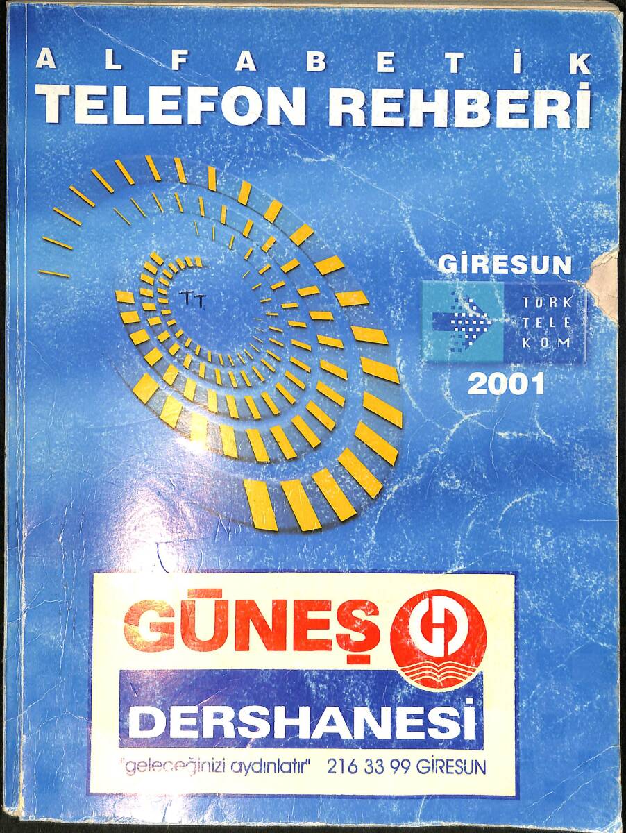 Alfabetik Telefon Rehberi Giresun 2001 NDR99562 - 1