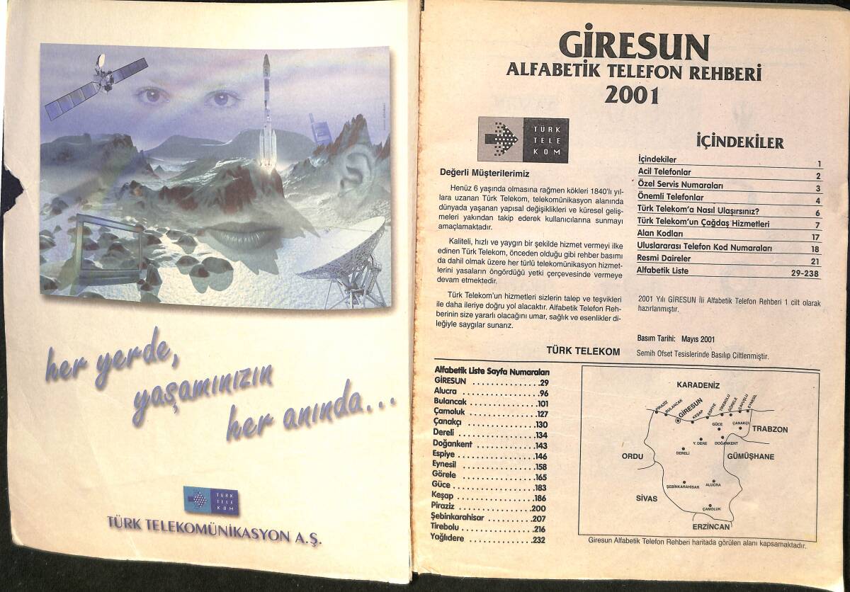 Alfabetik Telefon Rehberi Giresun 2001 NDR99562 - 2