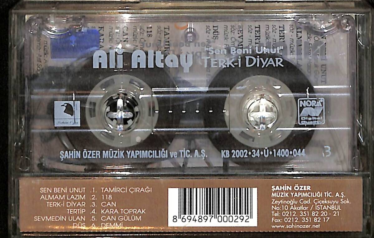 Ali Altay - Sen Beni Unut Terk-i Diyar Kaset (İkinci El) KST28320 - 2