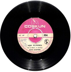 Bedia Akartürk – Aşk Elinden & Bedia 45′lik Plak (10/7) PLK27431 - Gökçekoleksiyon