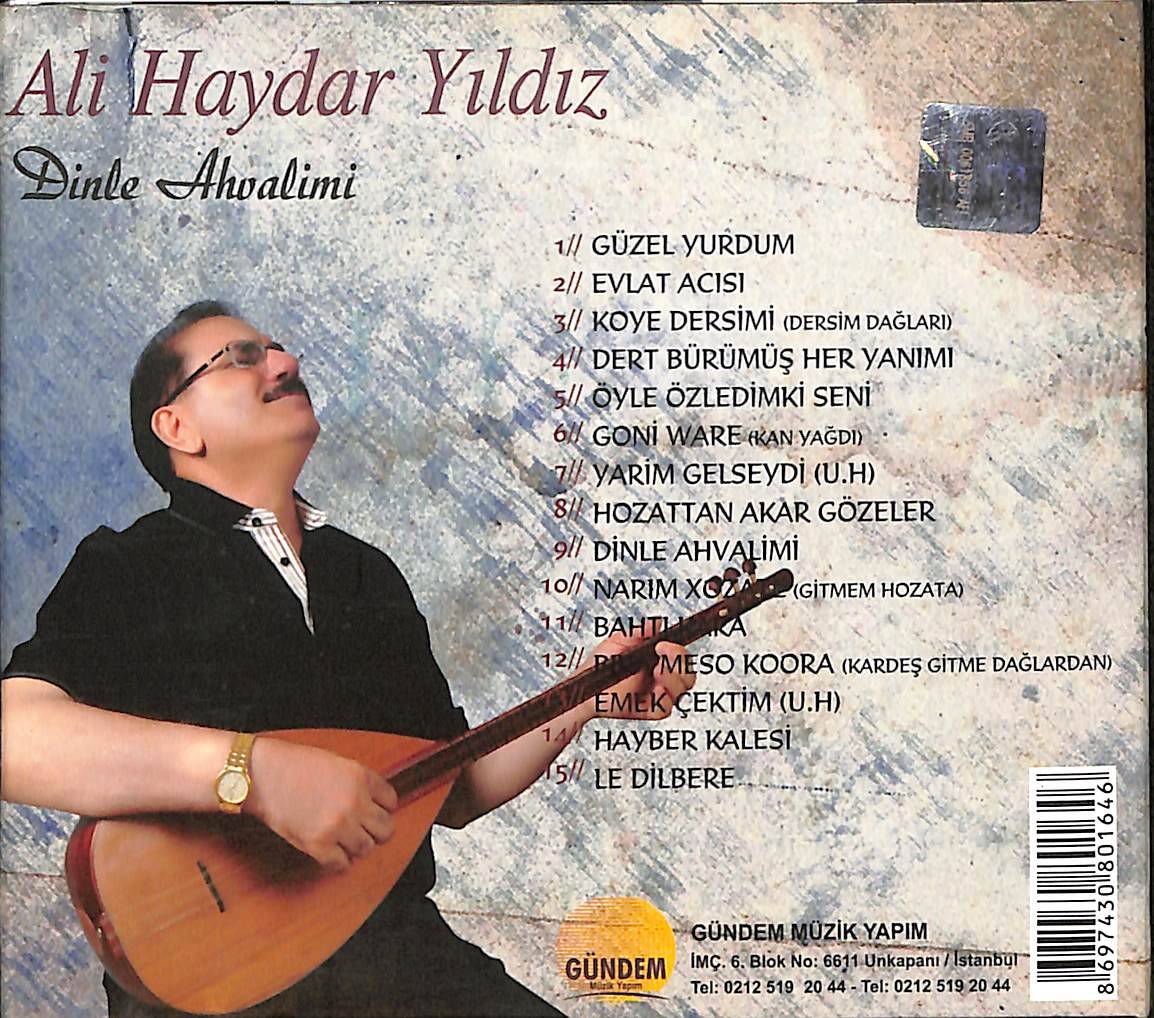 Ali Haydar Yıldız - Dinle Ahvalimi CD (İkinci El) CD4253 - 3