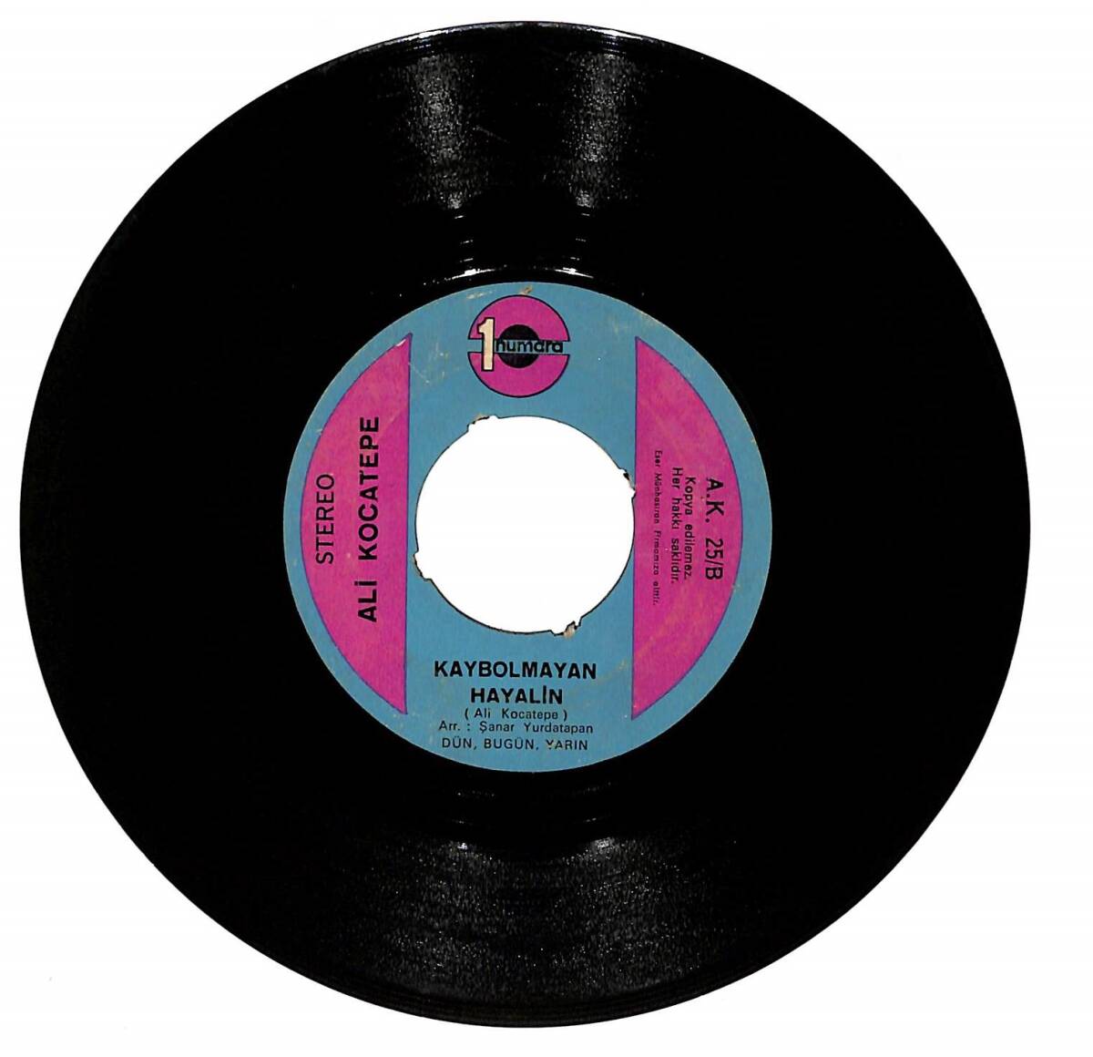 Ali Kocatepe – Hey Gidi Dünya Hey & Kaybolan Yıllar 45′lik Plak (10/6.5) PLK27411 - 2