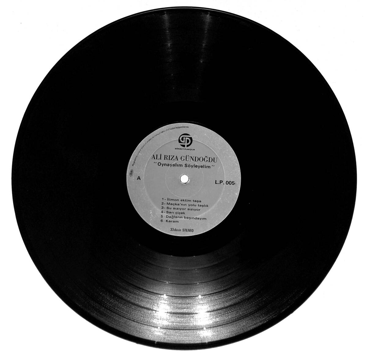 Ali Rıza Gündoğdu – Oynayalım Söyleyelim | Göksoy Records 33'lük LP (Long Play) PLAK (10/7) 