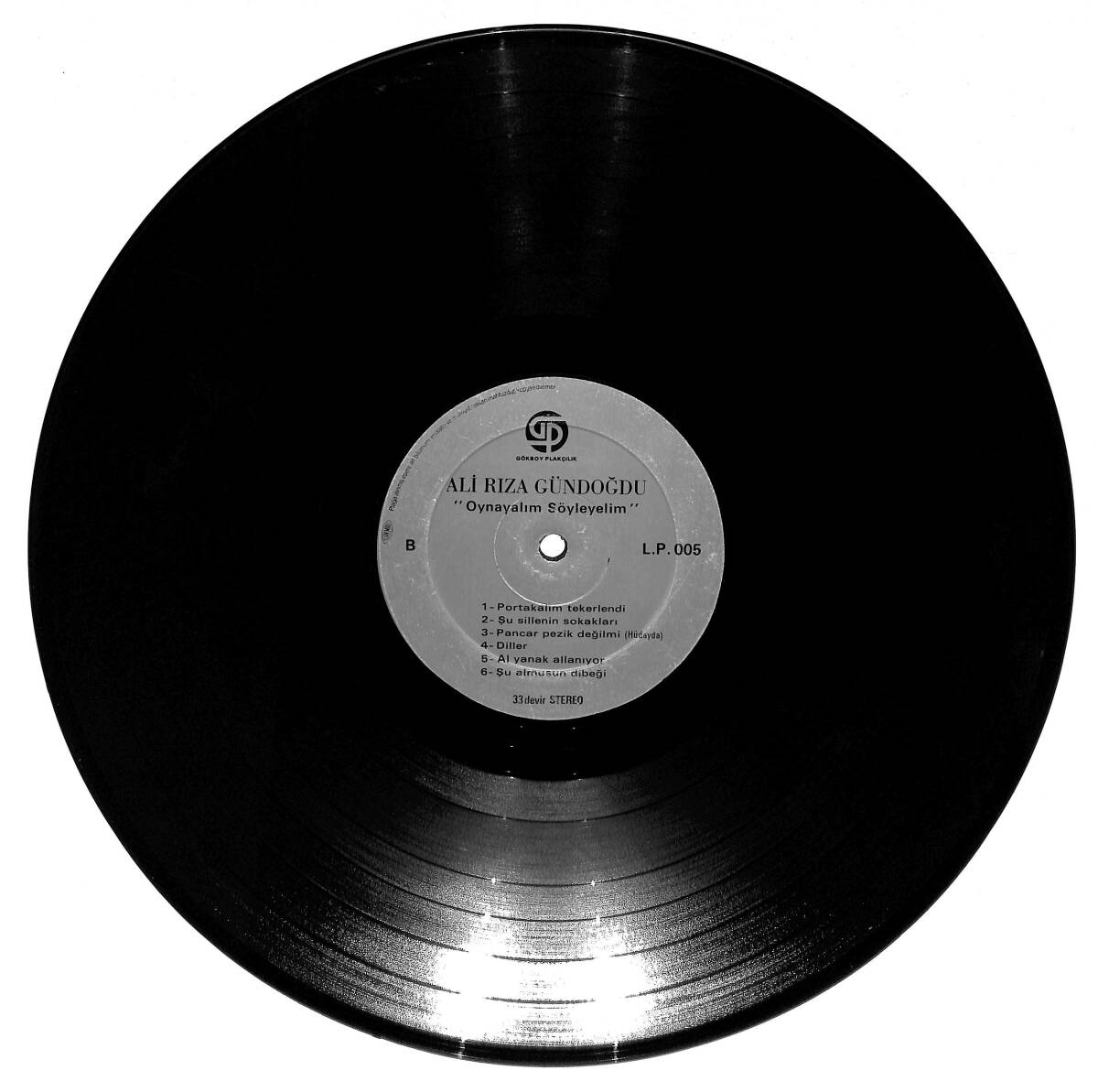 Ali Rıza Gündoğdu – Oynayalım Söyleyelim | Göksoy Records 33'lük LP (Long Play) PLAK (10/7) 