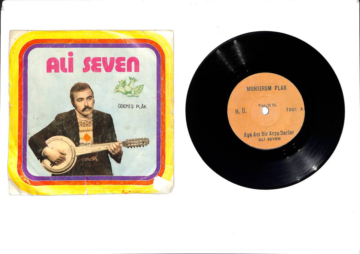 Ali Seven – Aşk Acı Bir Arzu Derler & Çile Çekmeye Mi Geldim Dünyaya Yarap 45′lik Plak (10/8) PLK27452 - 1