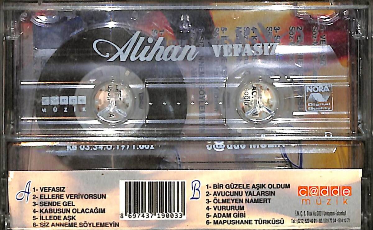 Alihan - Vefasız / Yakamadığım Anılarım Kaset (İkinci El) KST29123 - 2