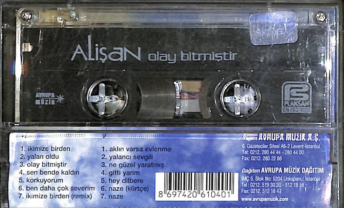 Alişan - Olay Bitmiştir Kaset (İkinci El) KST27362 - 2