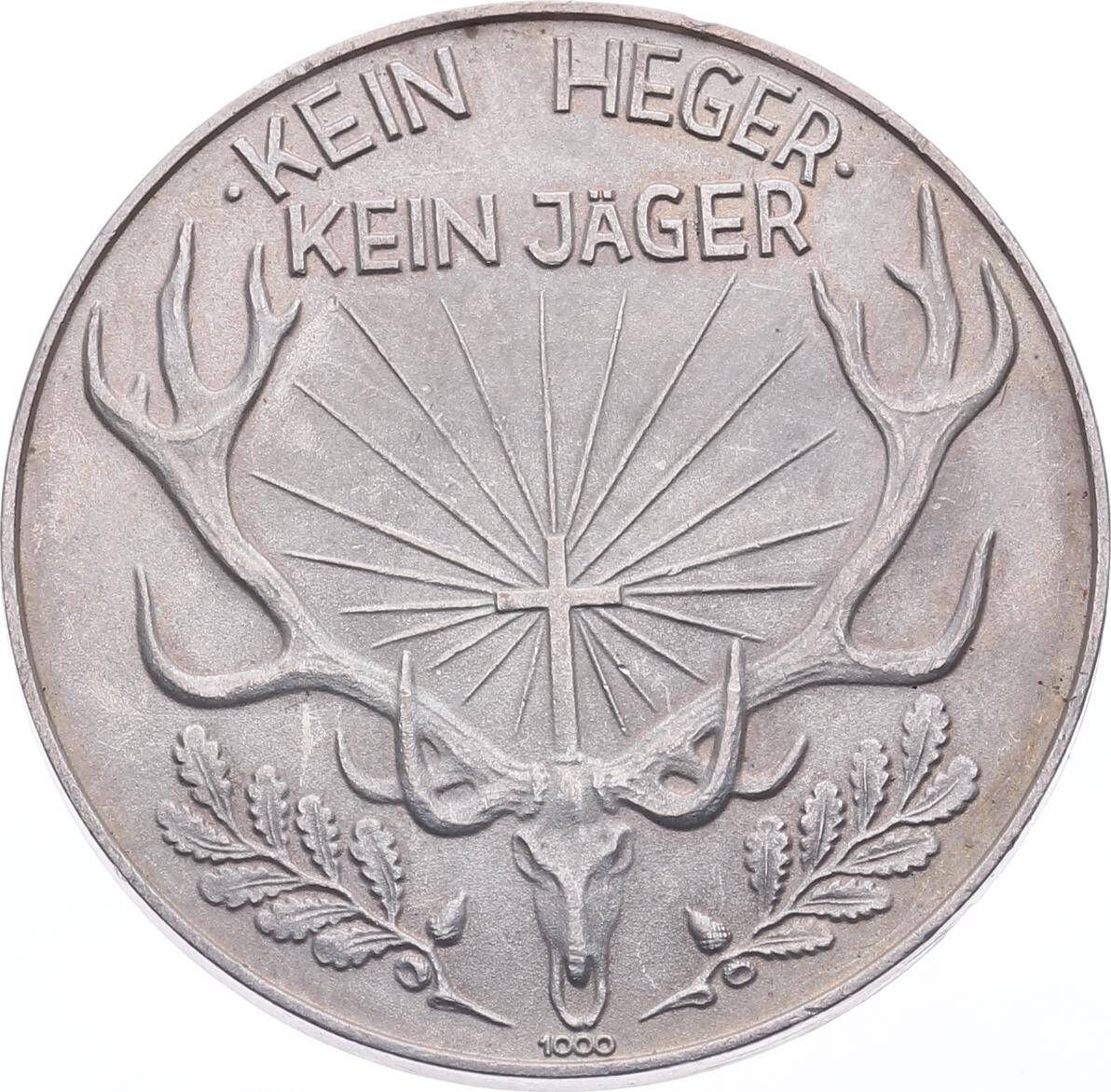 Alman Avcılık Geleneği Gümüş Hatıra Madalyon (H.Diller) MVM2142 #184 - 2