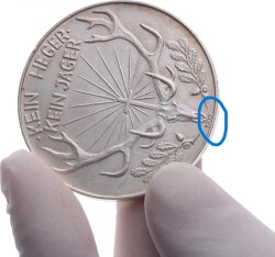 Alman Avcılık Geleneği Gümüş Hatıra Madalyon (H.Diller) MVM2142 #184 - 3