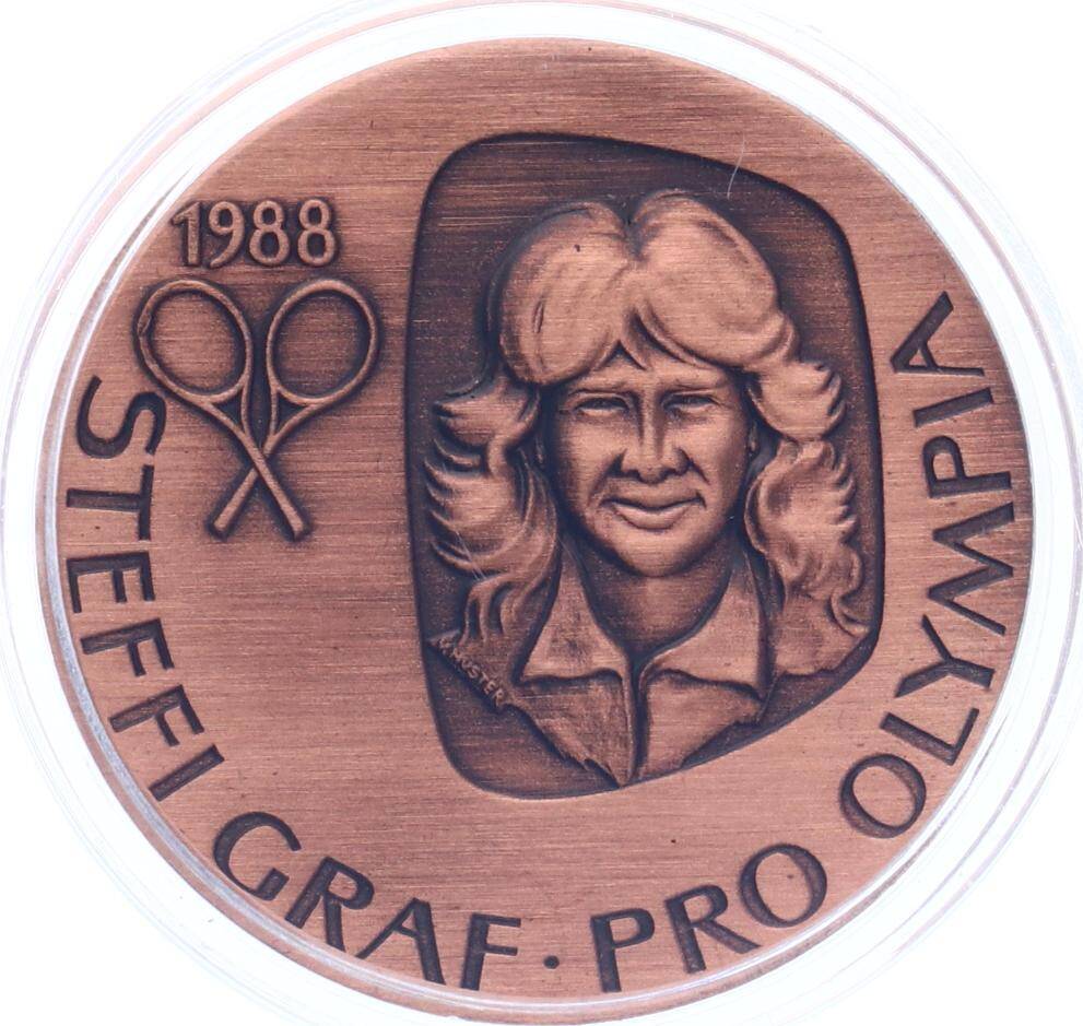  Alman Tenisçi Steffi Graf 1988 Seul Olimpiyatları Bronz Madalyonu / Orjinal Kutulu-Sertifikalı MVM2069 - 6