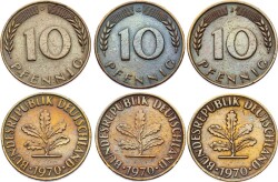 Almanya 10 Fenik 1970 DFG Setten Çıkma YMP6859 - Gökçekoleksiyon